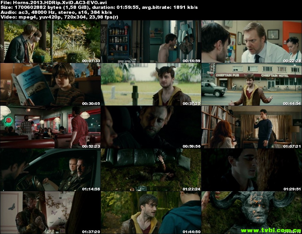 [美国][奇幻][复仇之角 Horns 2013][HDRip/1.61 GB][英语无字]